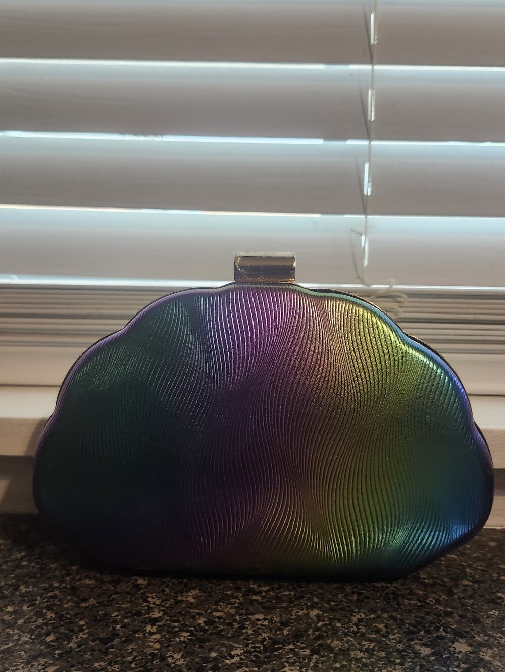 Ombre Sea Shell Clutch Bag - Multicolor Evening Purse